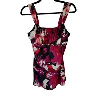 BCX Dressy Abstract Art Tank Medium (fits like a small)